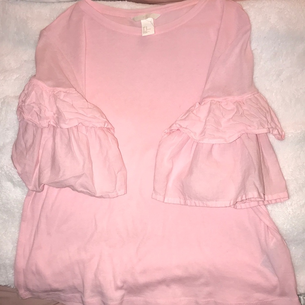 Ruffled sleeve tshirt